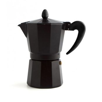 Cafetera Aluminio Induccion Negra 9 Tz - Quid