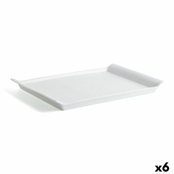 Fuente De Cocina Quid Gastro Fresh Rectangular Cerámica Blanco (36 X 25 Cm) (6 Unidades)