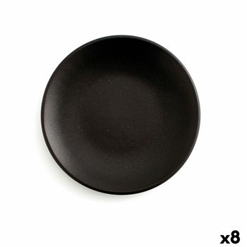 Plato Llano Anaflor Barro Anaflor Carne Barro Cocido Negro Ø 29 Cm (8 Unidades)