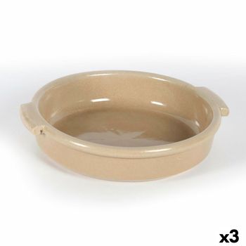 Cazuela Anaflor Cerámica Marrón (ø 21 Cm) (3 Unidades)