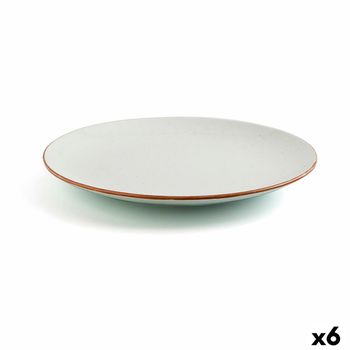 Plato Llano Ariane Terra Cerámica Beige (ø 31 Cm) (6 Unidades)