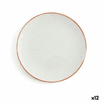 Plato Llano Ariane Terra Cerámica Beige (ø 21 Cm) (12 Unidades)