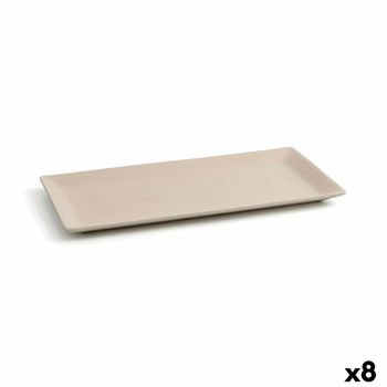 Bandeja De Aperitivos Quid Mineral Cerámica Beige (15 X 30 Cm) (8 Unidades)