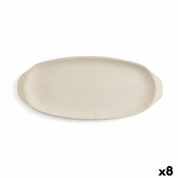 Bandeja De Aperitivos Quid Mineral 13 X 30,5 Cm Cerámica Beige (8 Unidades)