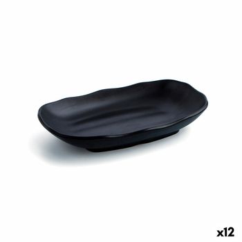 Plato Hondo Quid A'bordo Negro Plástico 25,5 Cm (12 Unidades)