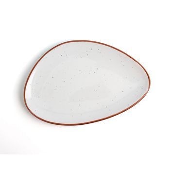 Plato Triangular Porcelana Terra 29cm