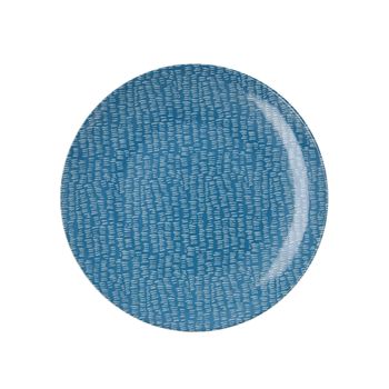 Plato Llano Ariane Ripple Cerámica Azul (ø 25 Cm)