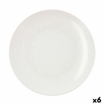 Plato Hondo Ariane Coupe Ripple Cerámica Blanco (20 Cm) (6 Unidades)