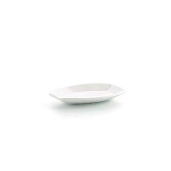 Mini Plato Oval Porcelana Alaska 10,3x7,4x1,5 Cm