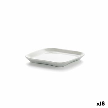 Bandeja De Aperitivos Ariane Alaska Cuadrado Blanco Cerámica 11,4 X 11,4 Cm (18 Unidades)