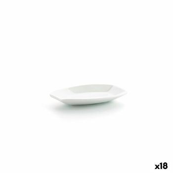 Bandeja De Aperitivos Ariane Alaska 9,6 X 5,9 Cm Mini Ovalado Cerámica Blanco (10 X 7,4 X 1,5 Cm) (18 Unidades)