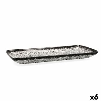 Fuente De Cocina Ariane Rock Cerámica Negro (36 X 16,5  Cm) (6 Unidades)