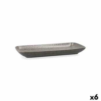 Fuente De Cocina Ariane Oxide Cerámica Gris (28 X 14 Cm) (6 Unidades)