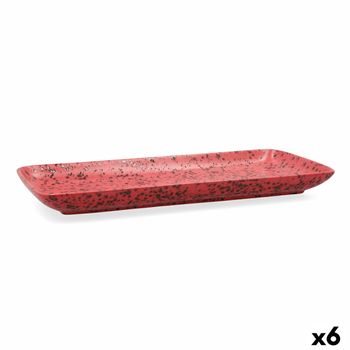 Fuente De Cocina Ariane Oxide Cerámica Rojo (36 X 16,5  Cm) (6 Unidades)