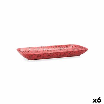 Fuente De Cocina Ariane Oxide Cerámica Rojo (28 X 14 Cm) (6 Unidades)