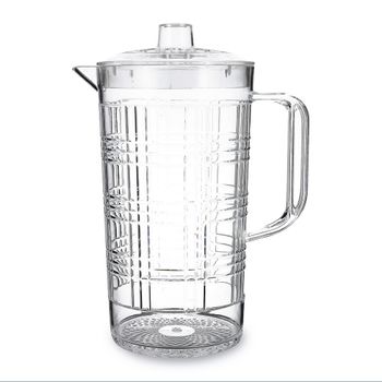 TIENDA EURASIA - Jarra de Agua de Cristal con Tapa con 2 Tipos de Apertura,  1,2L