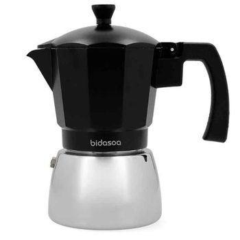 Cafetera Tribeca Bidasoa 6 Tazas Aluminio Fundido Negro/plata