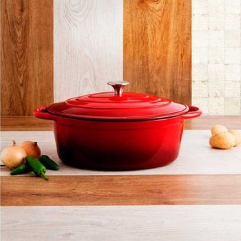 Cocotte Fierro Bidasoa 4,3l Hierro Fundido Esmaltado Rojo 23x30 Cm