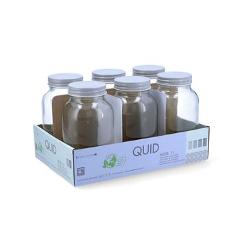 Tarro Quid Moss Gris Vidrio 1 L (pack 6x)