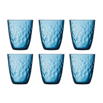 Set de 6 vasos spania para agua o refresco de cristal transparente 4.55  euros