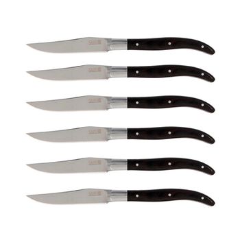 Set 6 Cuchillo Mango Acero Inox Y Mango Narbona 22cm