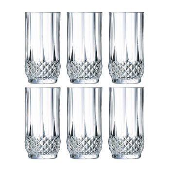 Set 6 Vasos Altos Vidrio Longchamp 28cl