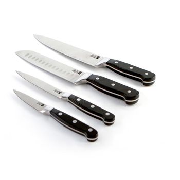 Set Cuchillos Cocina Inox Chef Black 9cm- 12cm- 18cm- 20cm- 25cm