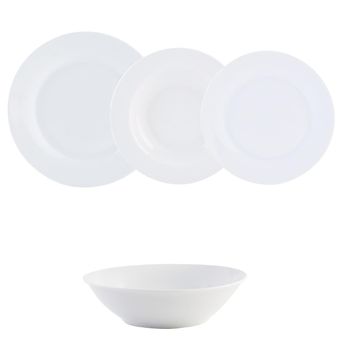 Vajilla Porcelana Basic 19 Piezas - 6 Personas