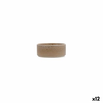 Bol Ariane Porous Cerámica Beige 12 Cm (12 Unidades)