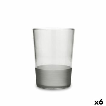 Vaso Quid Pincel Gris Vidrio 510 Ml (6 Unidades)