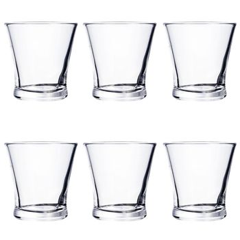 Set 6 vasos cristal con relieve 240 ml. Envío 24-48 horas