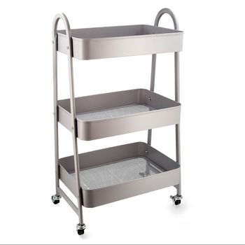 Carrito Auxiliar Plegable De Acero Abs Homcom 43x31x89 Cm-blanco con  Ofertas en Carrefour