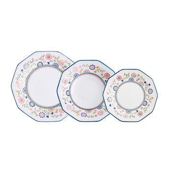 Vajilla 18 Piezas Hojas Porcelana 1 Cm con Ofertas en Carrefour