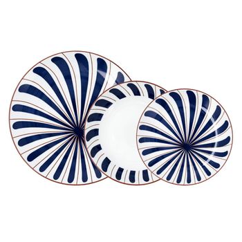 Vajilla Porcelana Oceanika 18 Piezas - 6 Personas