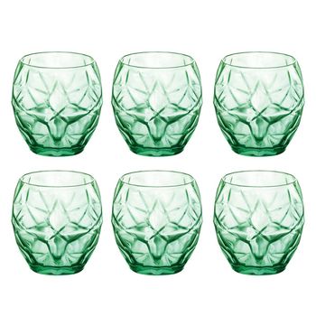 Juego 6 vasos 26 cl verdes Flora Bormioli, Viste tu mesa