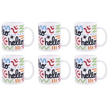 Set 6 Mugs Cerámica Hello Comic Quid Comic 33cl