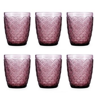 Set 6 Vasos Bajos Vidrio Rose Moon 29cl