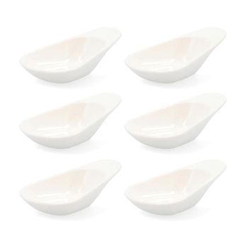 Set 6 Mini Boles Con Asa Porcelana Blanc Select 10,5cm