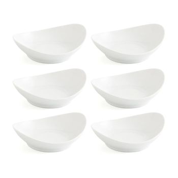 Set 6 Tapas Ensaladilla Porcelana Blanca Gastro Fun 14cm