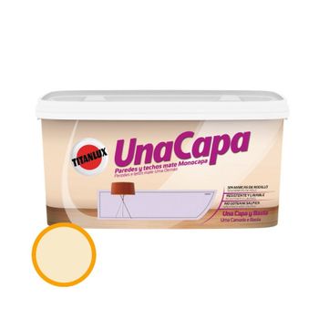 Pintura Monocapa Titan Una Capa Amarillo Suave 4l