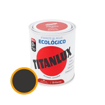 Esmalte Ecológico Al Agua Brillante Titanlux Negro 2.5l