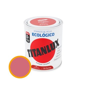 Esmalte Ecológico Al Agua Brillante Titanlux Rojo Coral 750ml