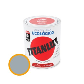 Esmalte Ecológico Al Agua Satinado Titanlux Gris Perla 2.5l