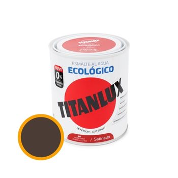 Esmalte Ecológico Al Agua Satinado Titanlux Tabaco 750ml