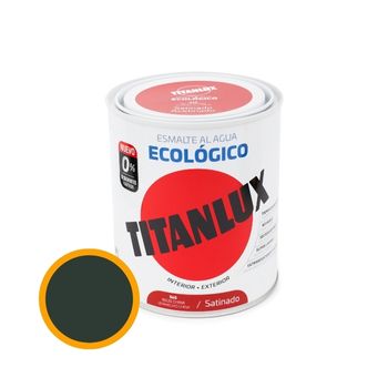 Esmalte Ecológico Al Agua Satinado Titanlux Verde Carruaje 750ml