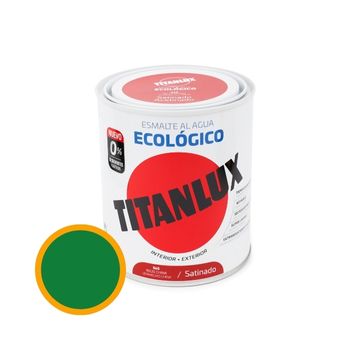 Esmalte Ecológico Al Agua Satinado Titanlux Verde Primavera 750ml