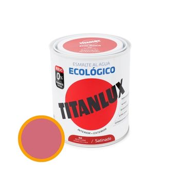 Esmalte Ecológico Al Agua Satinado Titanlux Rojo Coral 750ml