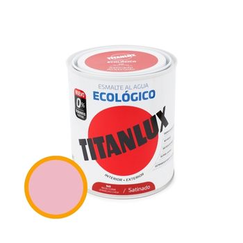 Esmalte Ecológico Al Agua Satinado Titanlux Rosa Flamingo 750ml