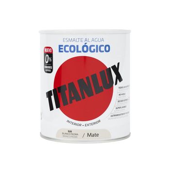 Esmalte Eco Mate Blanco Piedra Titanlux 750ml