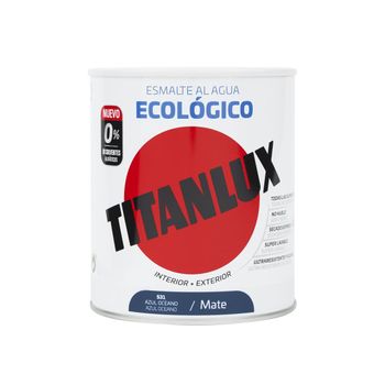 Esmalte Eco Mate Azul Océano Titanlux 750ml